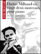 Best of Darius Milhaud in 22 Pieces for Piano piano sheet music cover